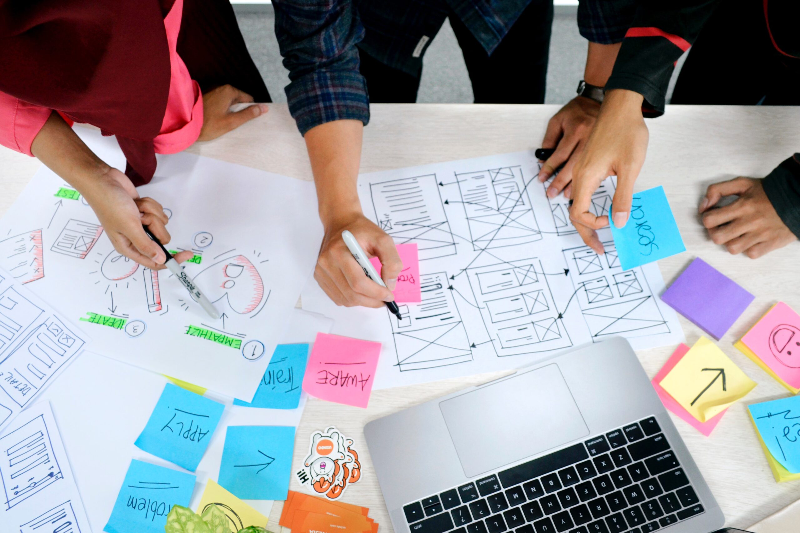 Planning, wireframe, MAC